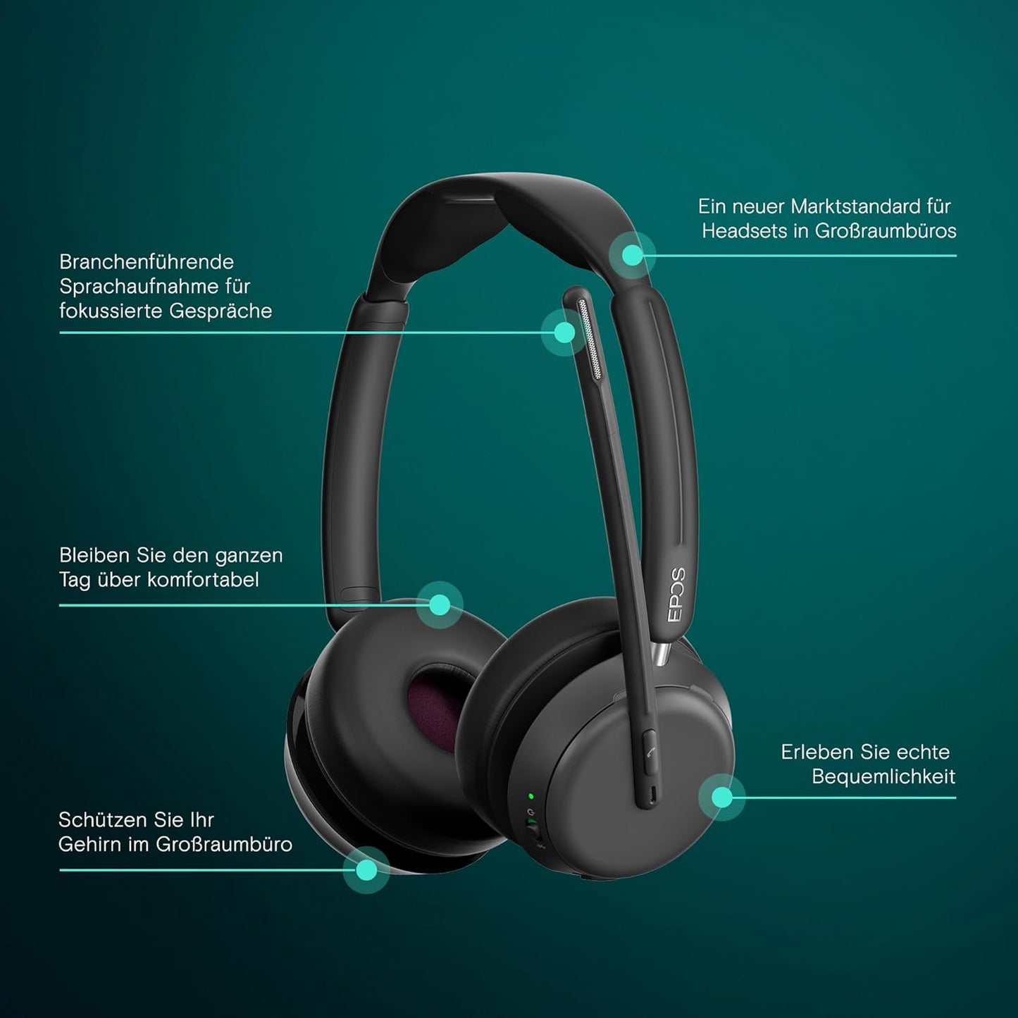 IMPACT 1061 Kabelloses Headset, Bluetooth with charging stand