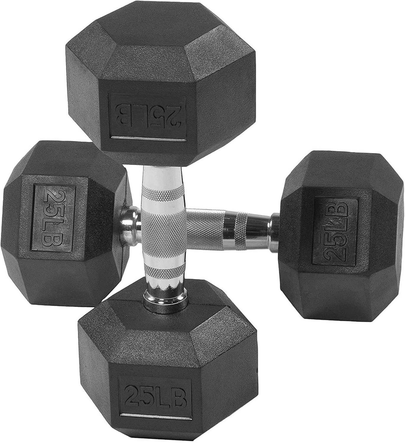 Sechskant-Hantel gummiert (11,3 kg Paar), 11,3 kg, Paar