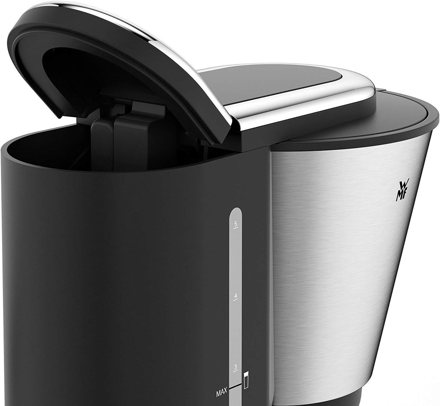 Küchenminis Aroma Filterkaffeemaschine mit Timer, Silber, Single