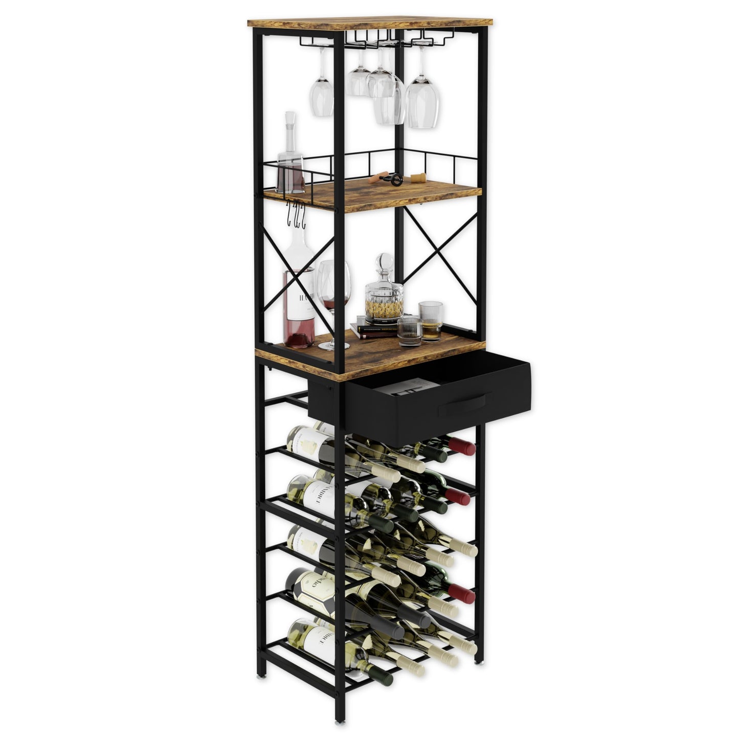 Metall-Weinregal für 7-30 Flaschen, LOFT 2-20S