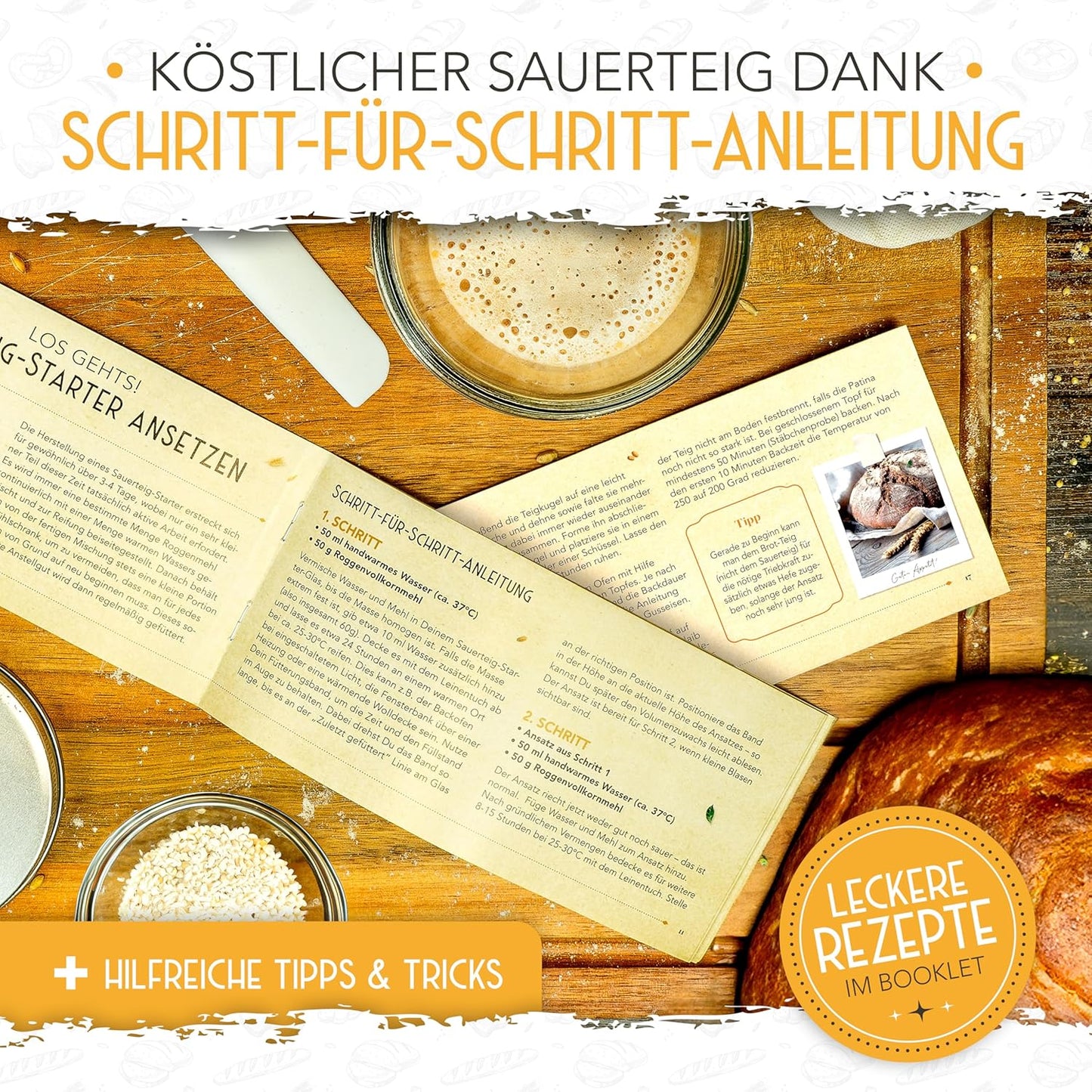 Sauerteig Starter Set, 1x1000ml, Sauerteig Starter Set