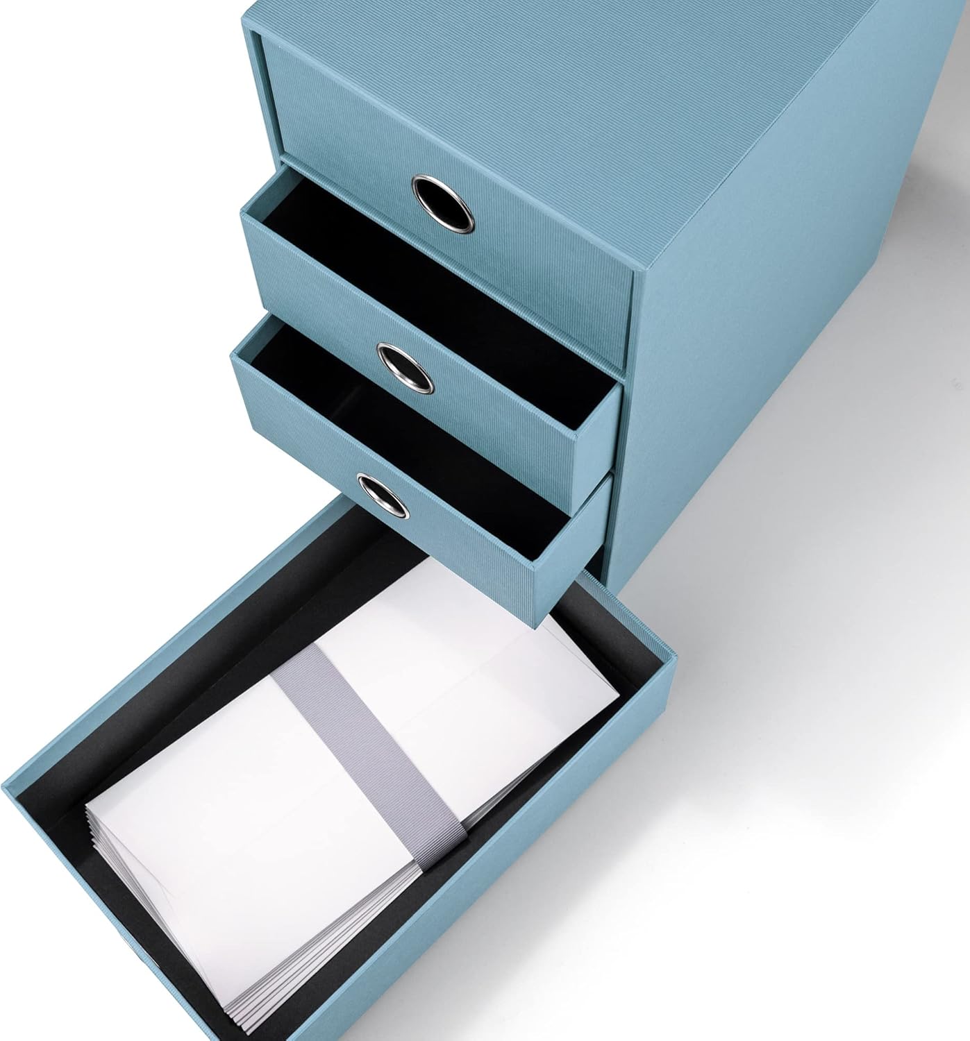 Schubladenbox mit 4 Schubladen, Denim