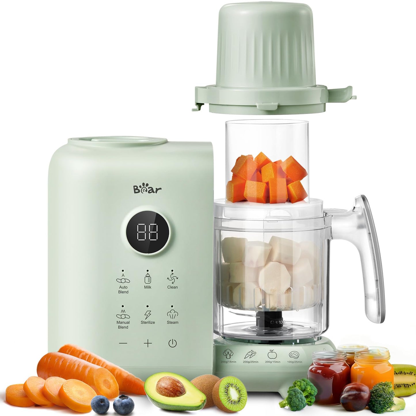 6-in-1 Babynahrungszubereiter, Grün