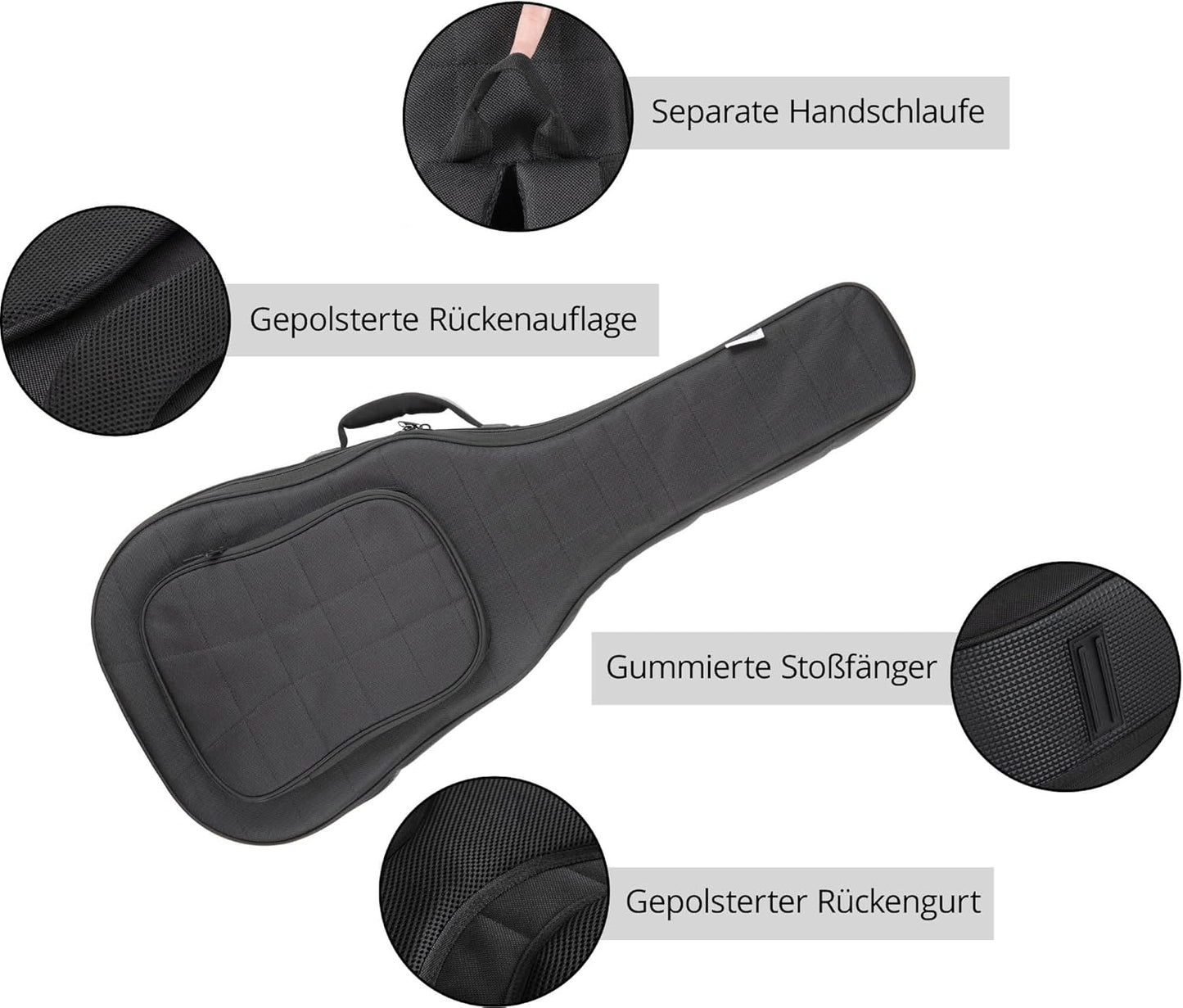 Westerngitarren-Gigbag mit Halsstütze