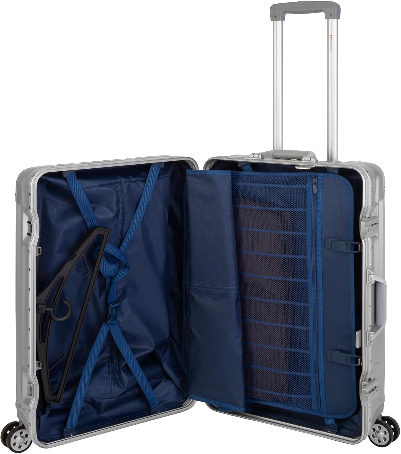 Kofferset mit Aluminium-Rahmen (2-teilig), Silber Koffer-Set (S+M)