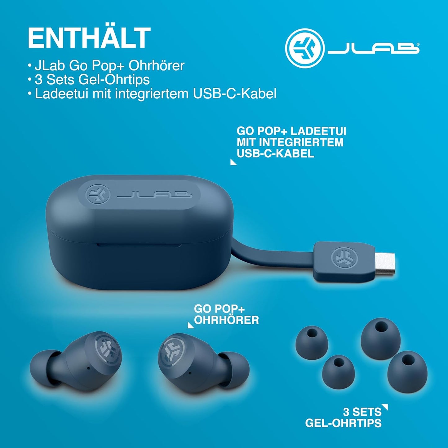 Go Air Pop+ In Ear Kopfhörer, Marineblau POP+