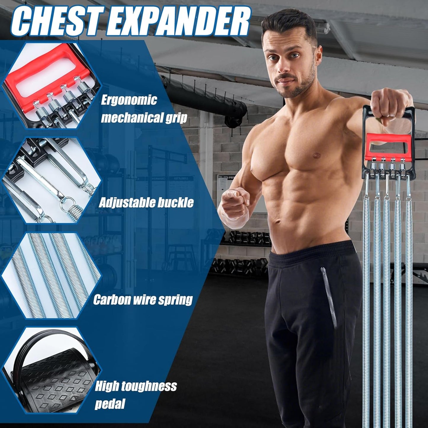 3-in-1 Sportgerät: Bauchtrimmer, Handgreifer & Expander