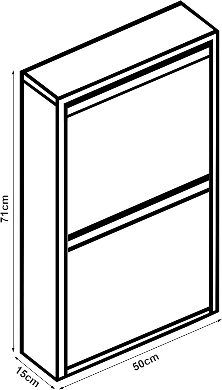 Schuhkipper mit 2 Klappen, Schwarz mit 2 Klappen