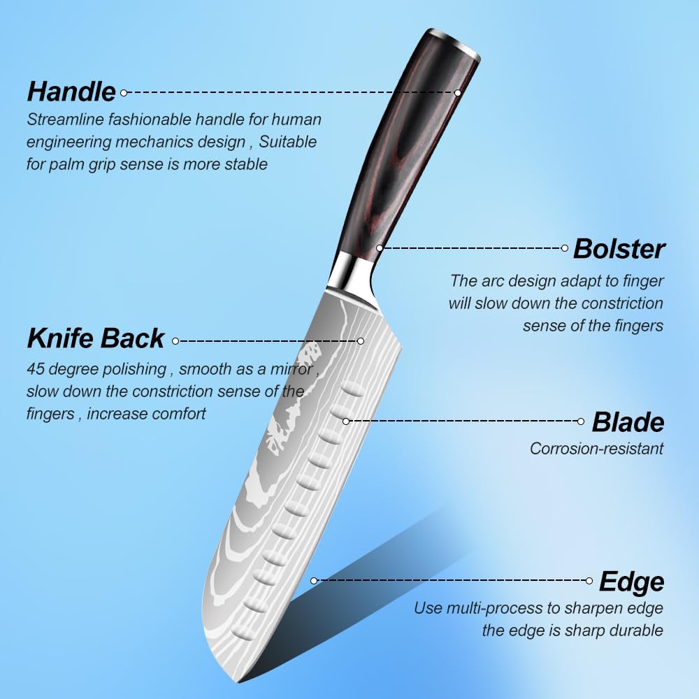 D8 8-teiliges Küchenmesser-Set, 8pcs