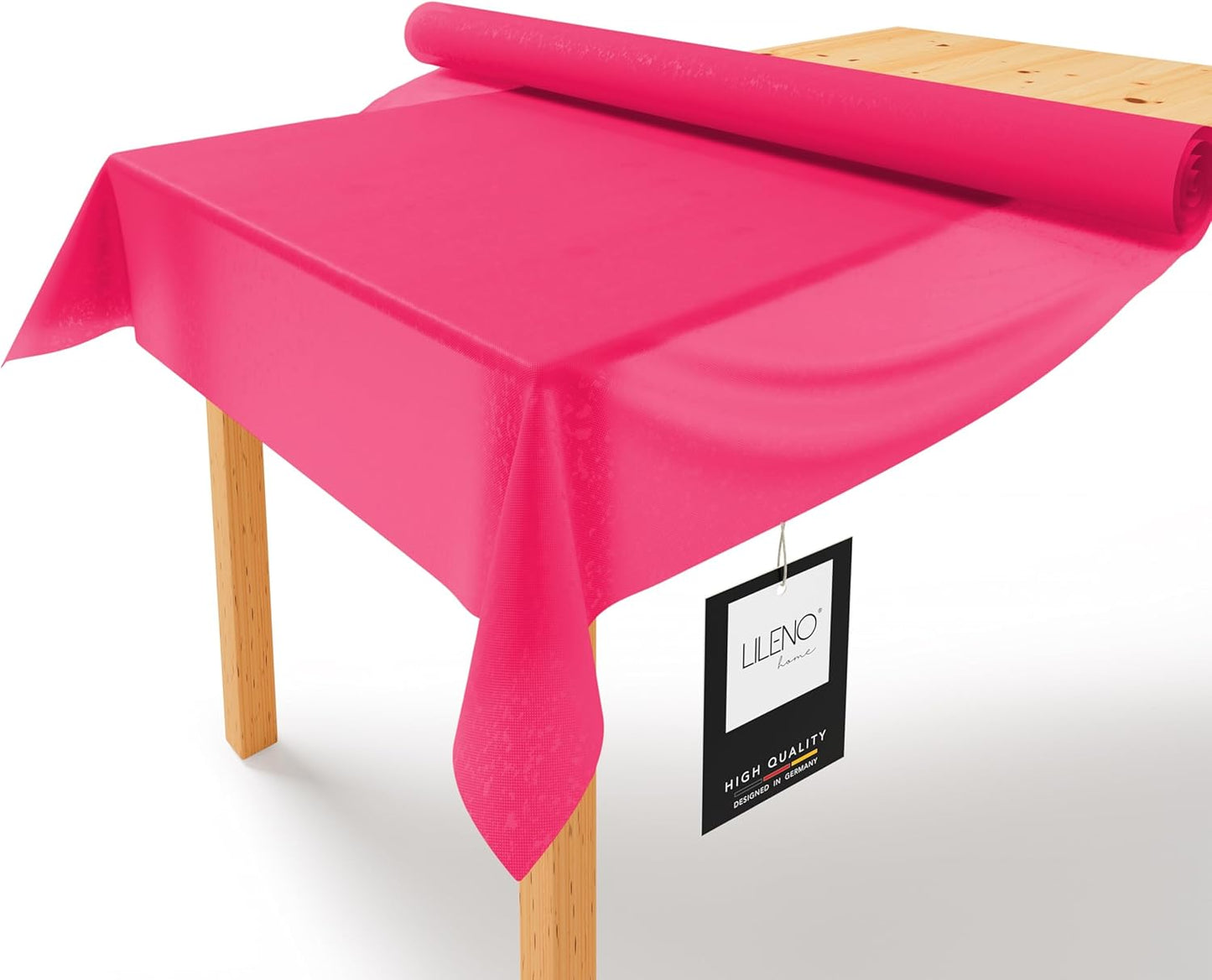 Abwaschbare Tischdeckenrolle, 2500 x 110 cm (Rechteckig) Rosa