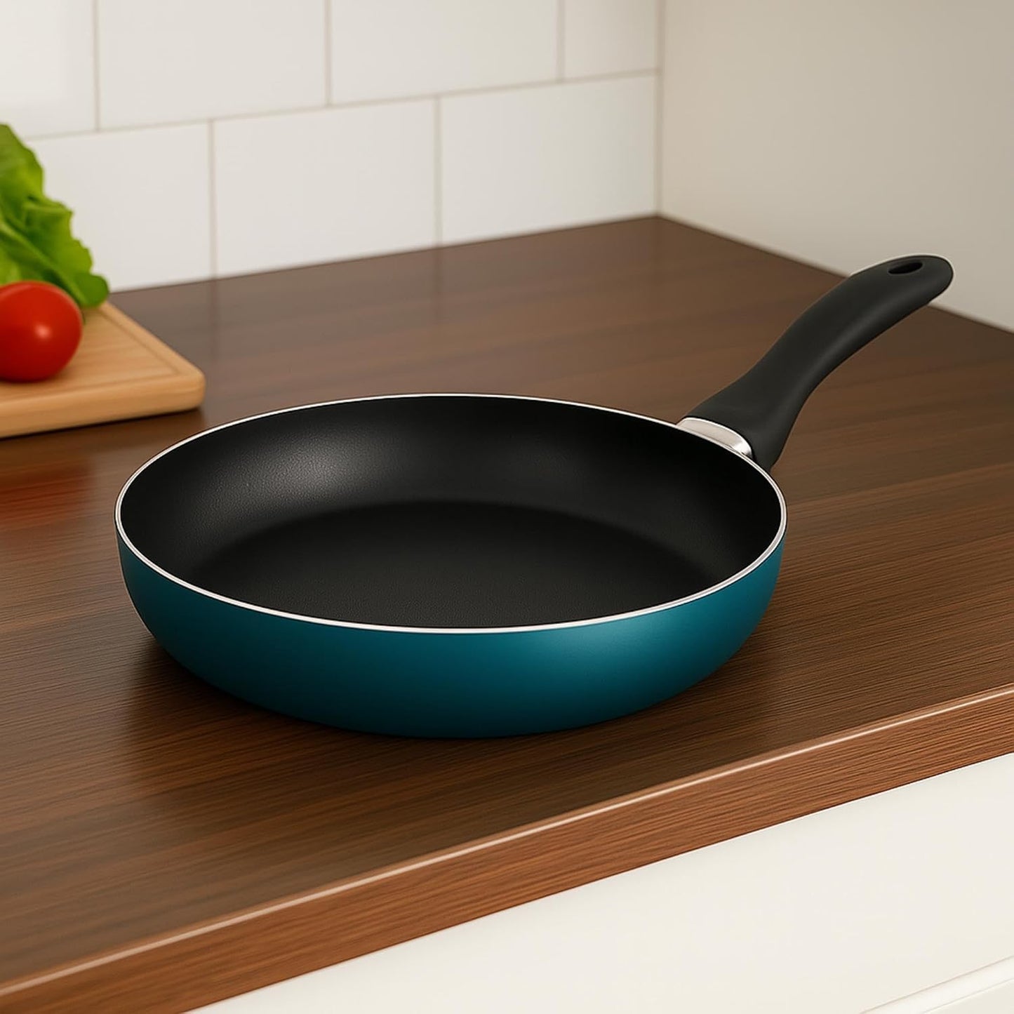 4-teiliges Pfannenset, Blau Metallic