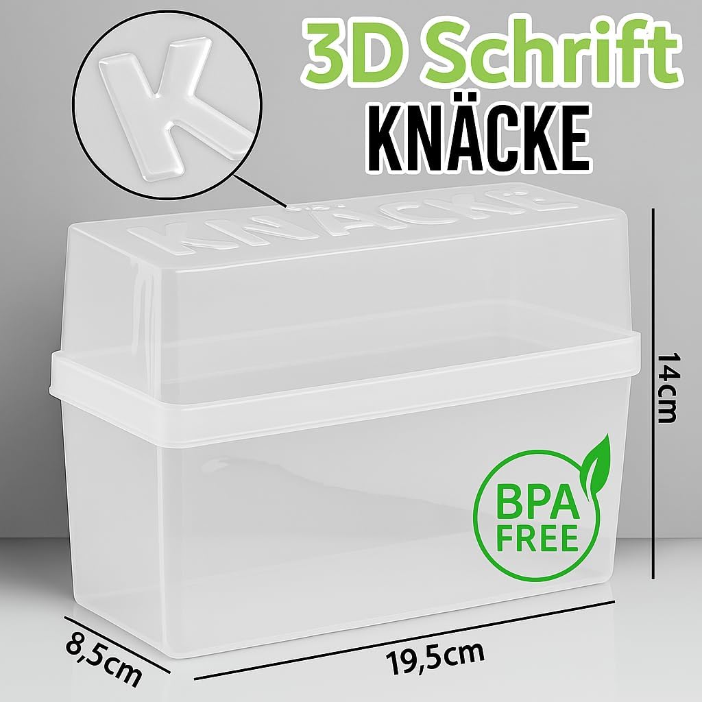 2er-Set Aufbewahrungsbox für Knäckebrot, 2 Stück - Weiss
