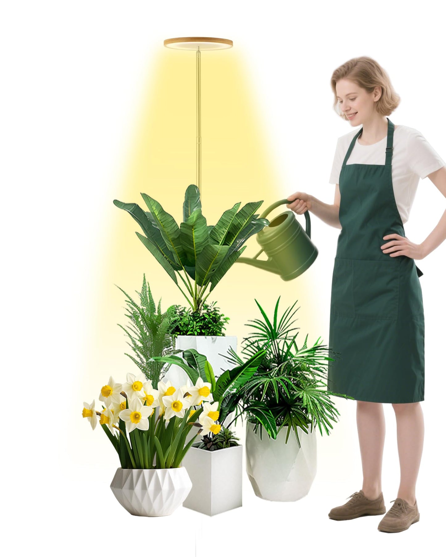 Höhenverstellbare LED-Wachstumslampe, Bambus 1 PCS