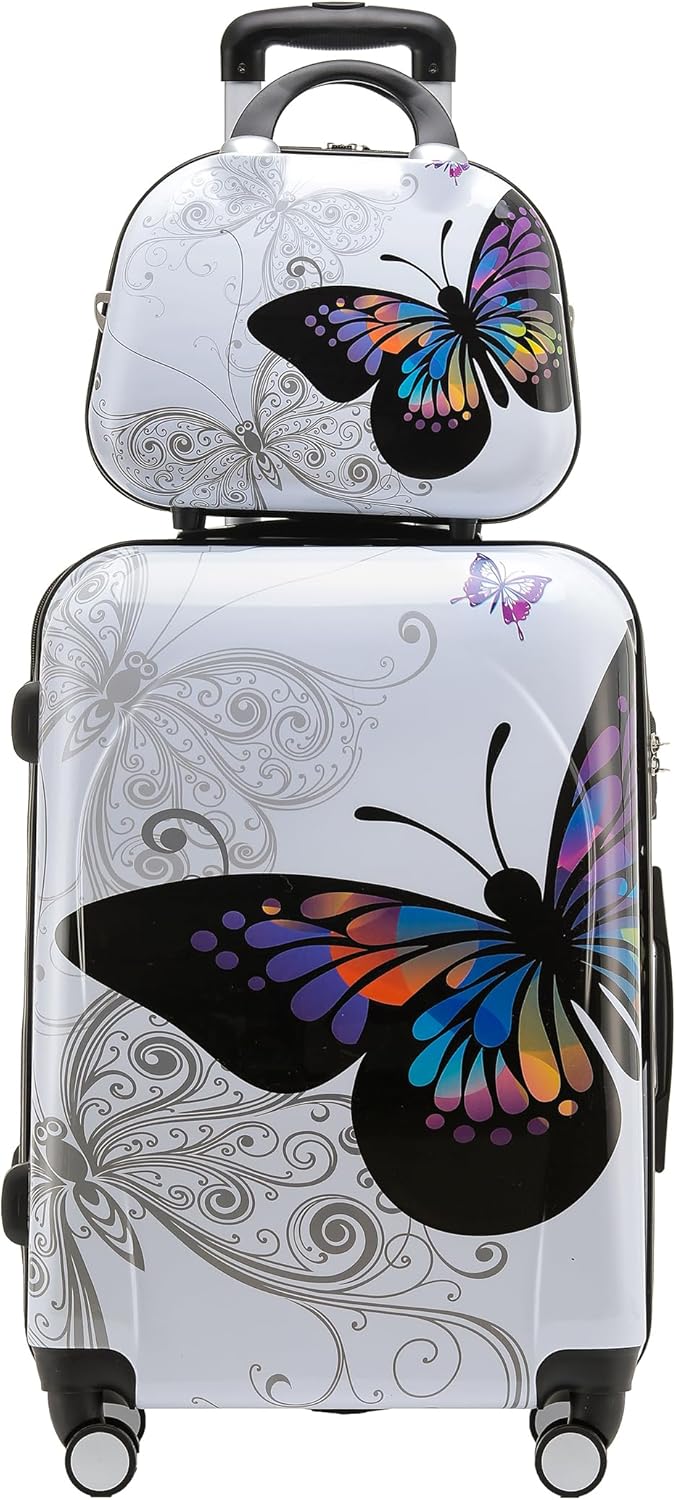 Hartschalen-Kofferset mit Beautycase (2-teilig), M-56cm + S (Beautycase)