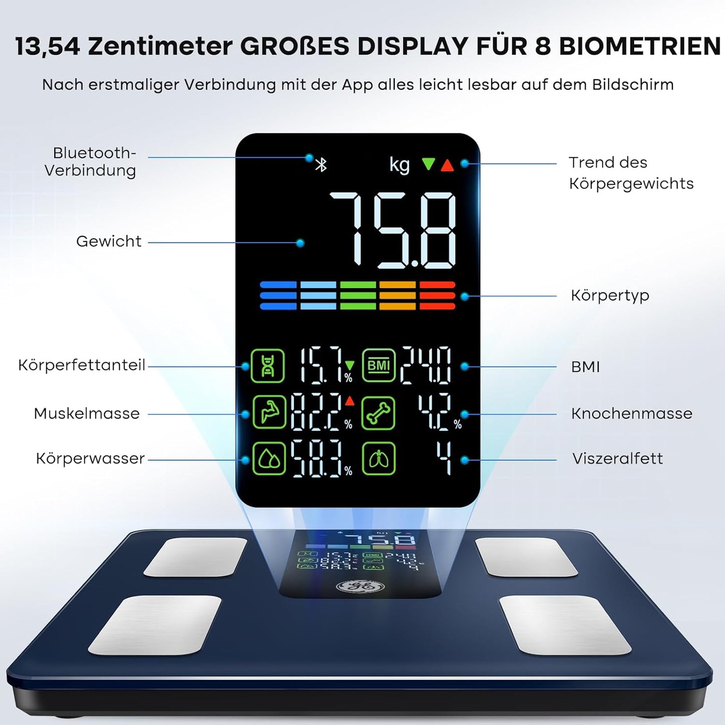 Körperanalysewaage mit App-Unterstützung