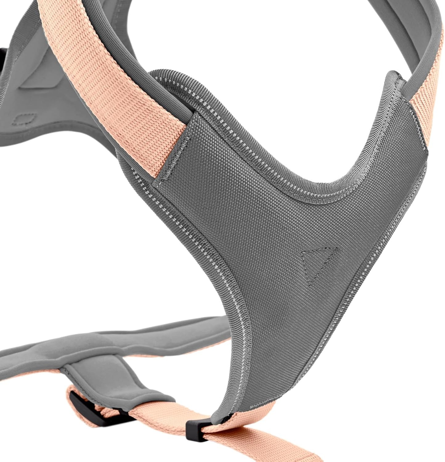 Hundegeschirr Neopren, pfirsich/grau Large