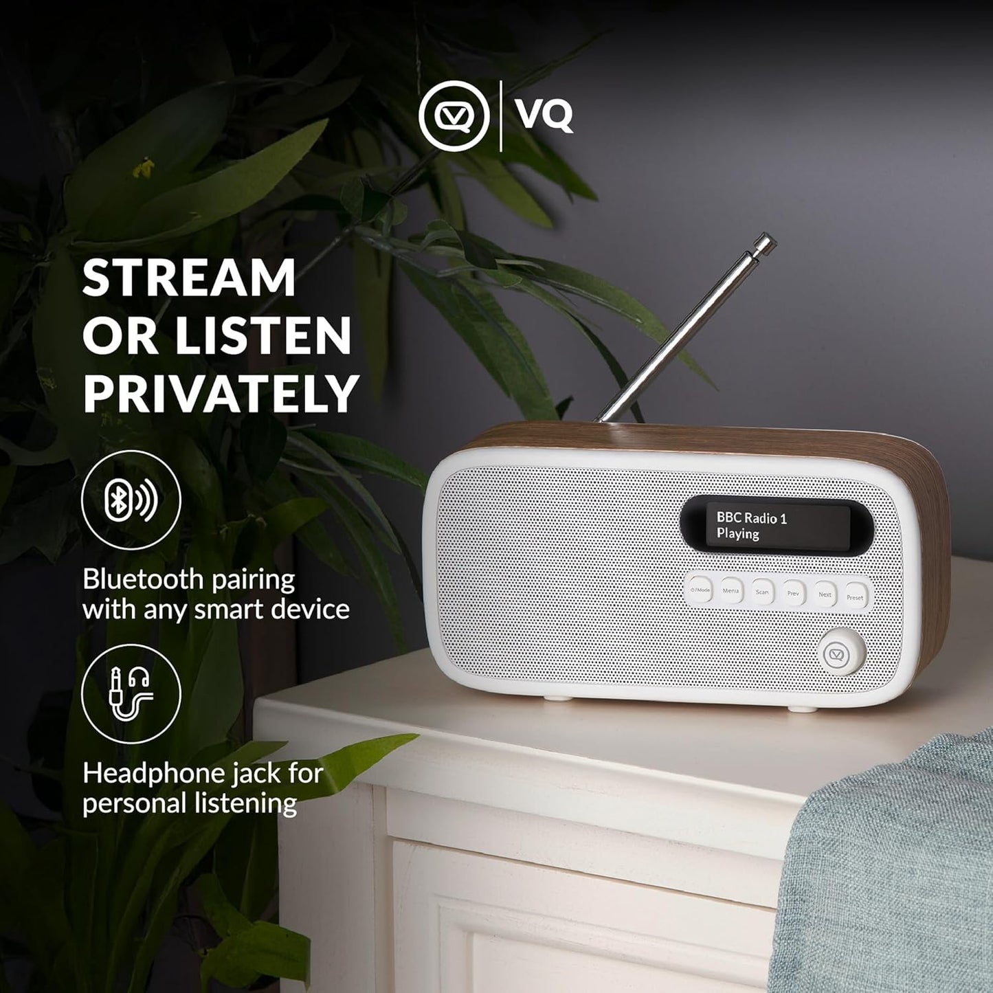 Dexter Radio DAB+ mit FM und LCD Display, Eiche Holzern