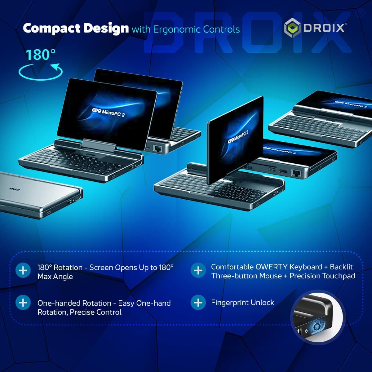 MicroPC 2 Mini-Laptop mit 7-Zoll-Display, N300 - 1TB
