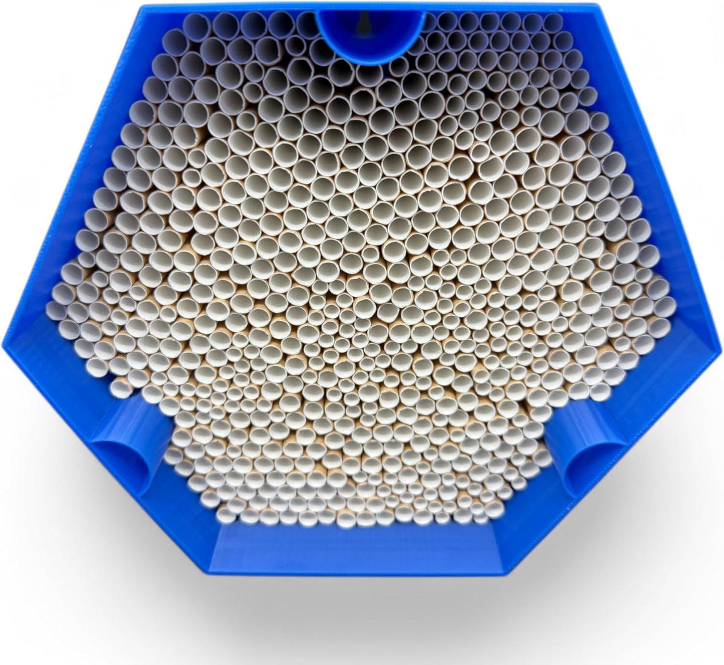 Wildbienen-Nisthilfe mit 600 Hülsen, Blau Nur Bienenhotel