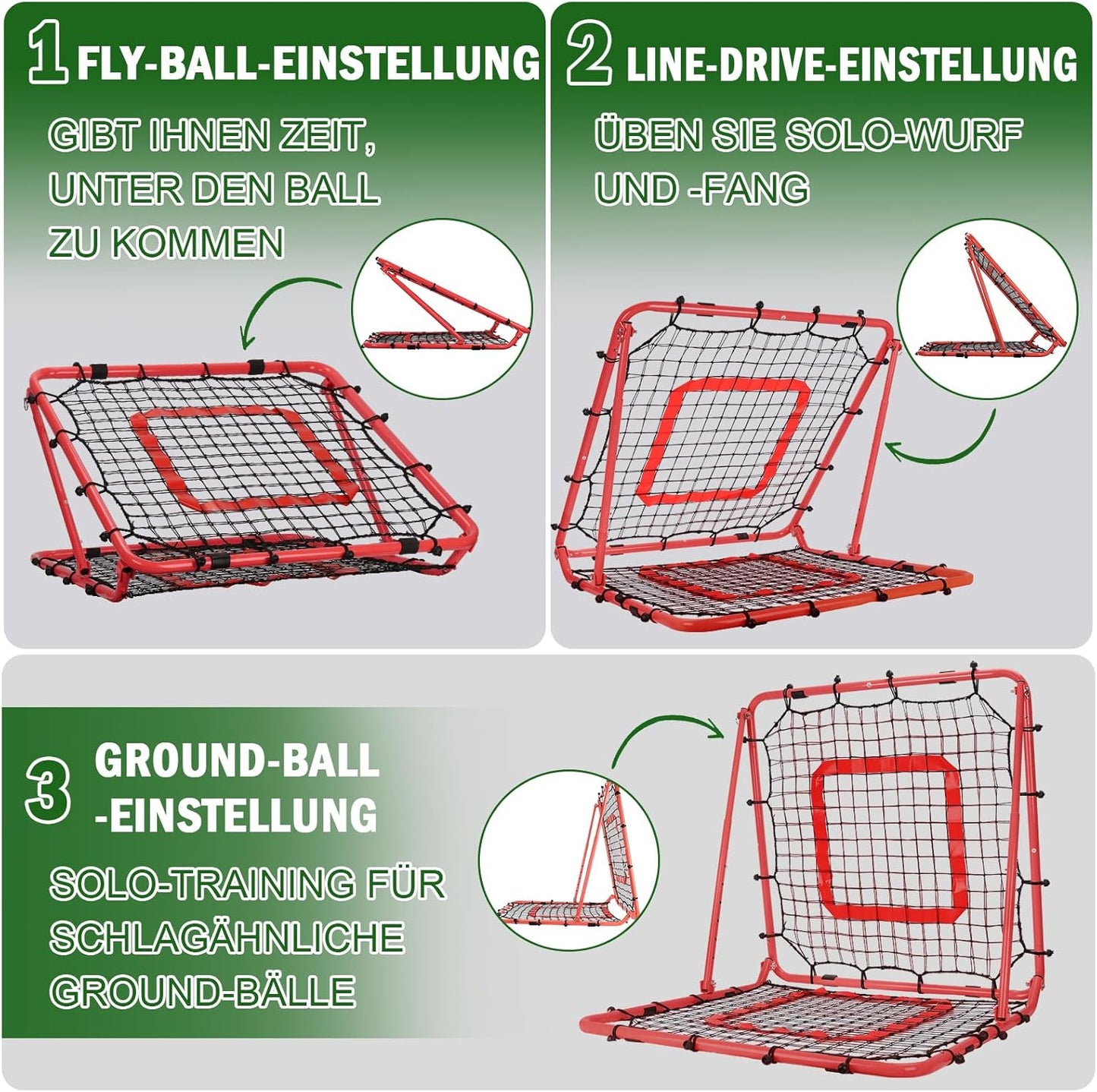 Fussball Rebounder, 85cmx85cm Rot