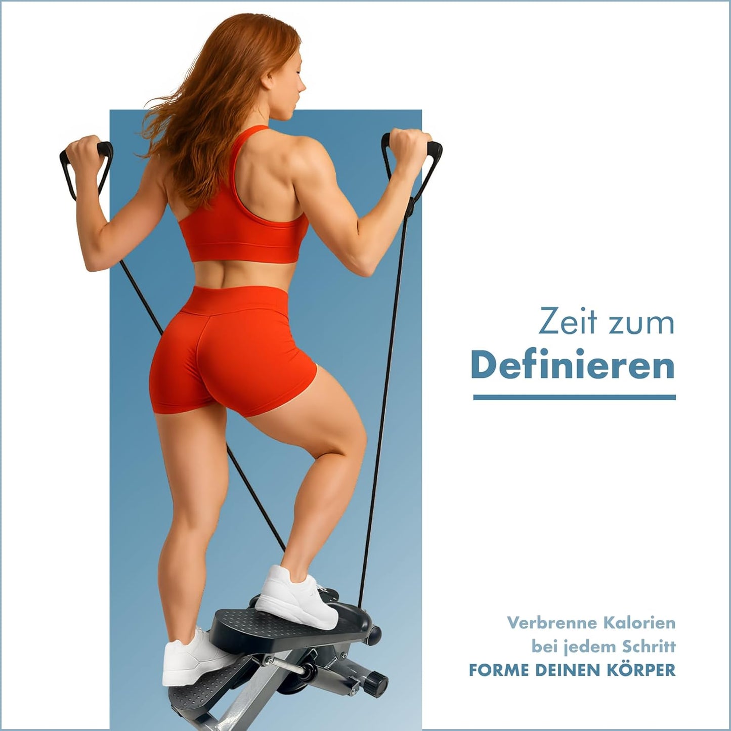 Mini Stepper mit Widerstandsbändern & LCD-Display