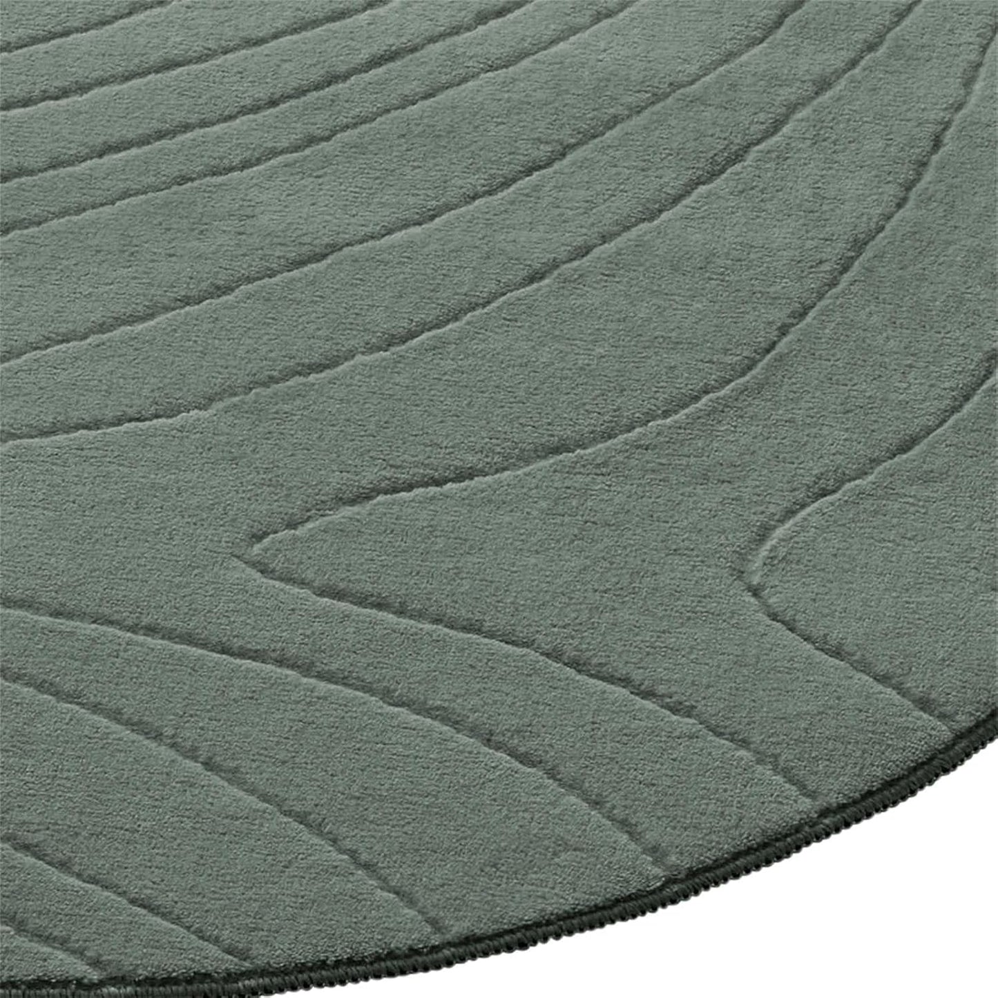Runder Badematte, rutschfest, Grün Abstrakte Wellen 120 cm (Rund)