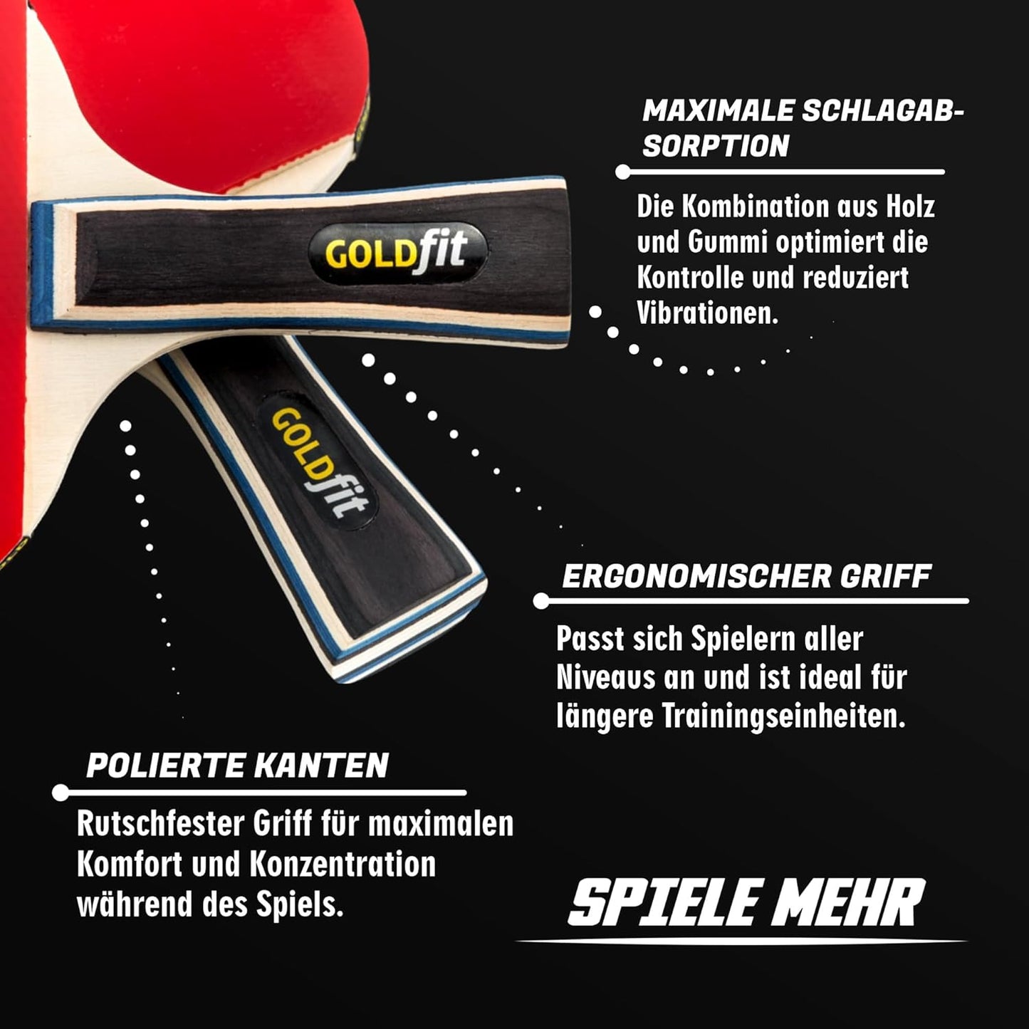 Tischtennisschläger Set mit 3 Bällen