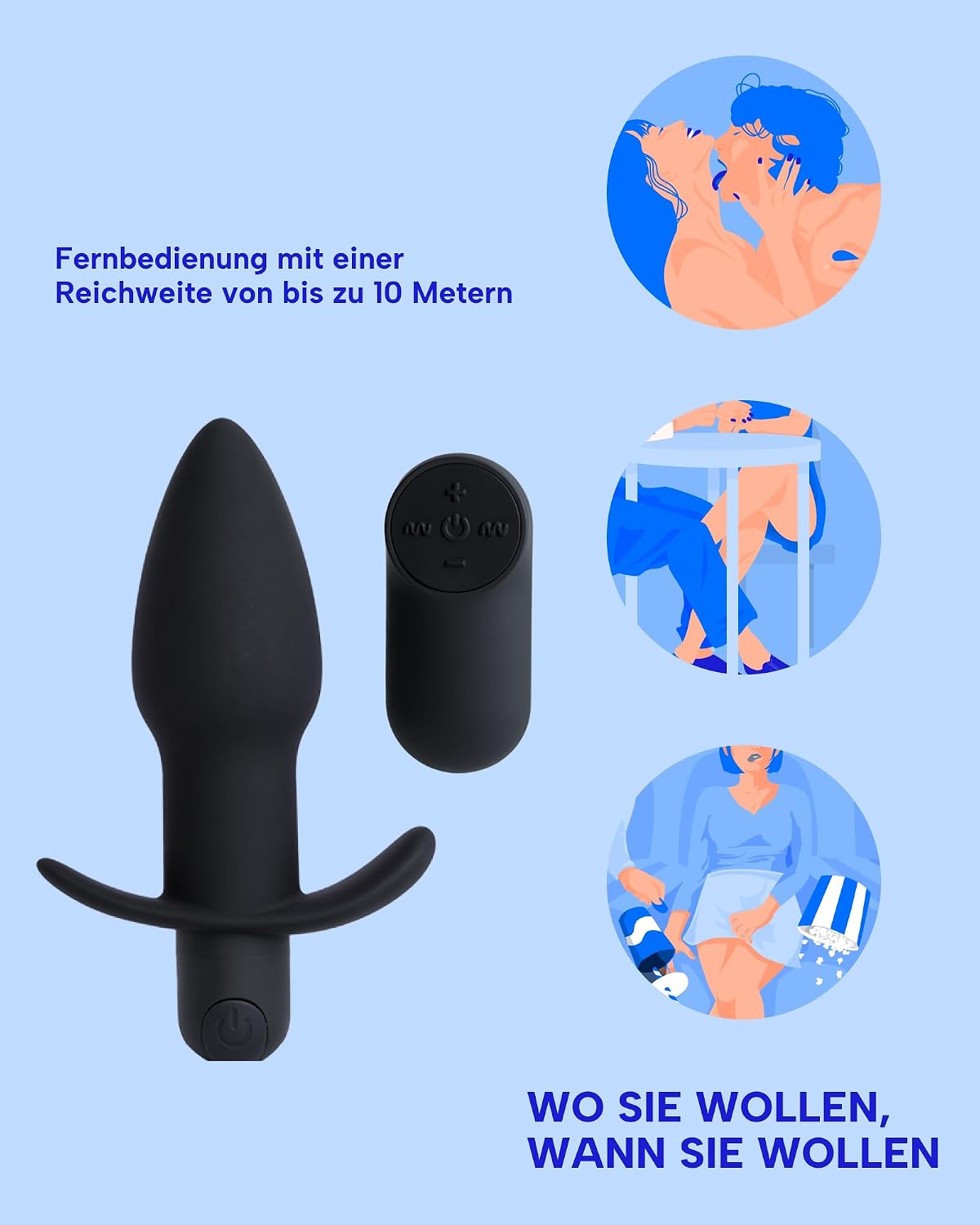 3-teiliges Analplug Vibrator-Set Cool Team mit Fernbedienung, Cool Team