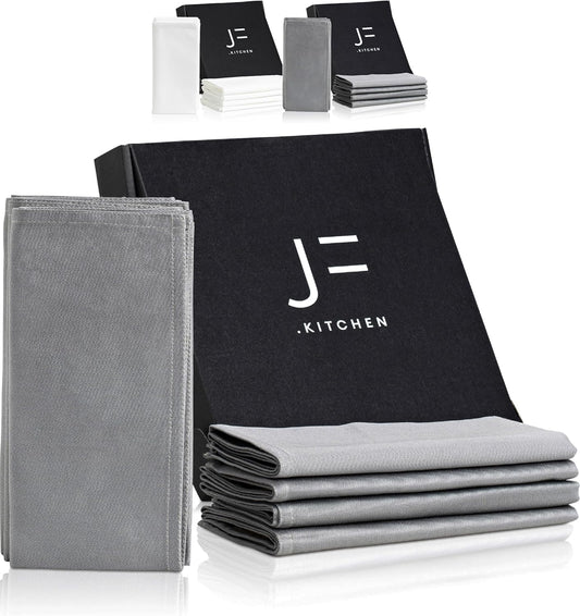 12er-Set Stoffservietten, Grau 12er Set (40x40cm)