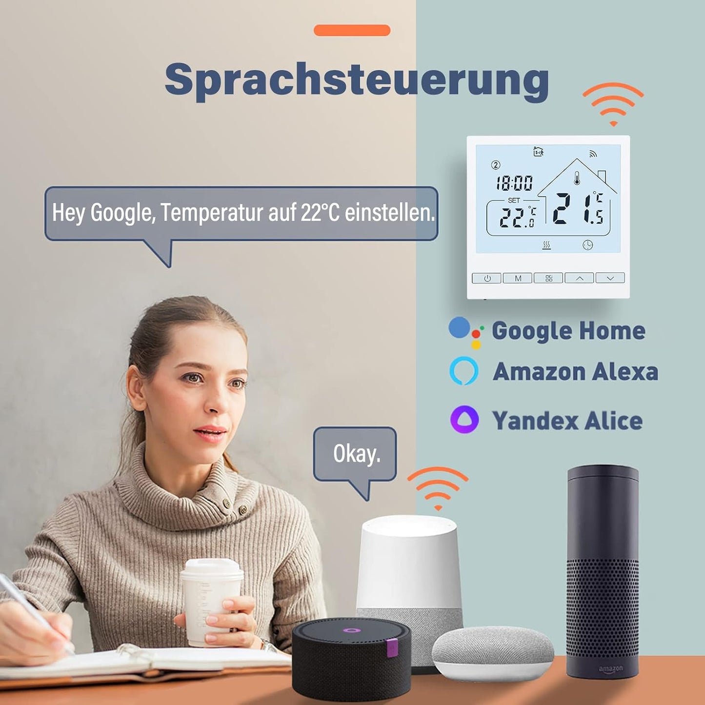 Tuya Wasserheizung Thermostat, Wasserheizung Thermostat, 1Stk_WIFI