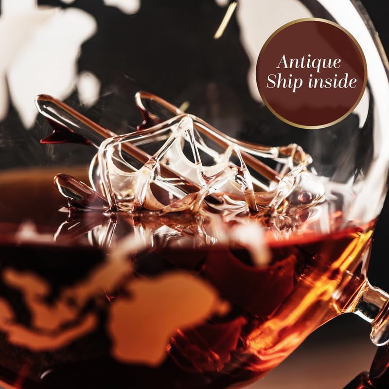 Whiskey-Dekanter, Karaffe Globus Set