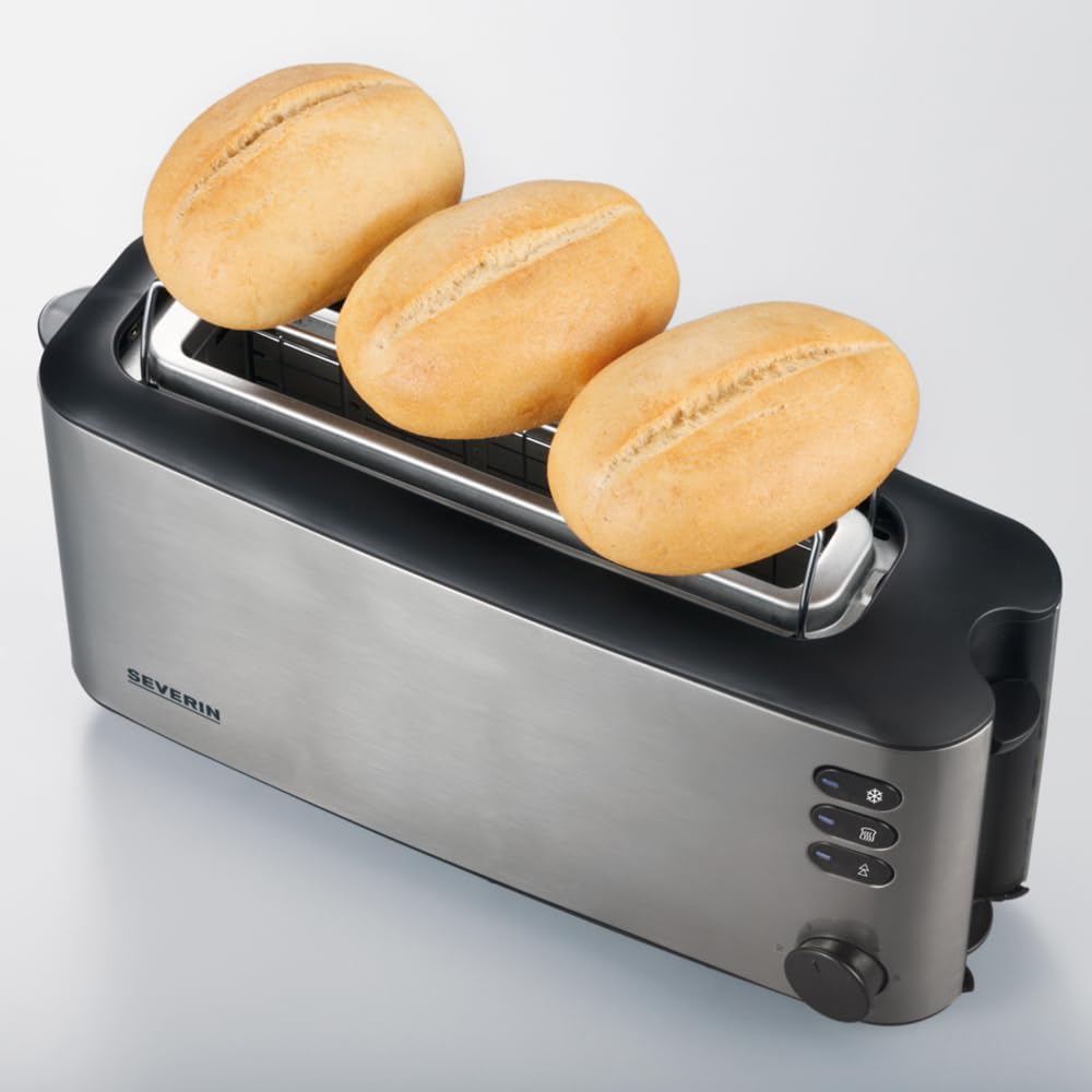 Automatik-Langschlitztoaster mit Brötchenaufsatz, 1 Langschlitz-Röstkammern ; Single