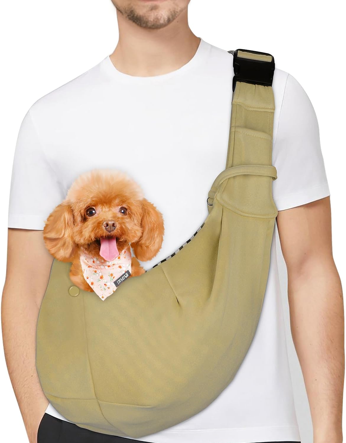 Reversibles Tragetuch für kleine Haustiere, Khaki