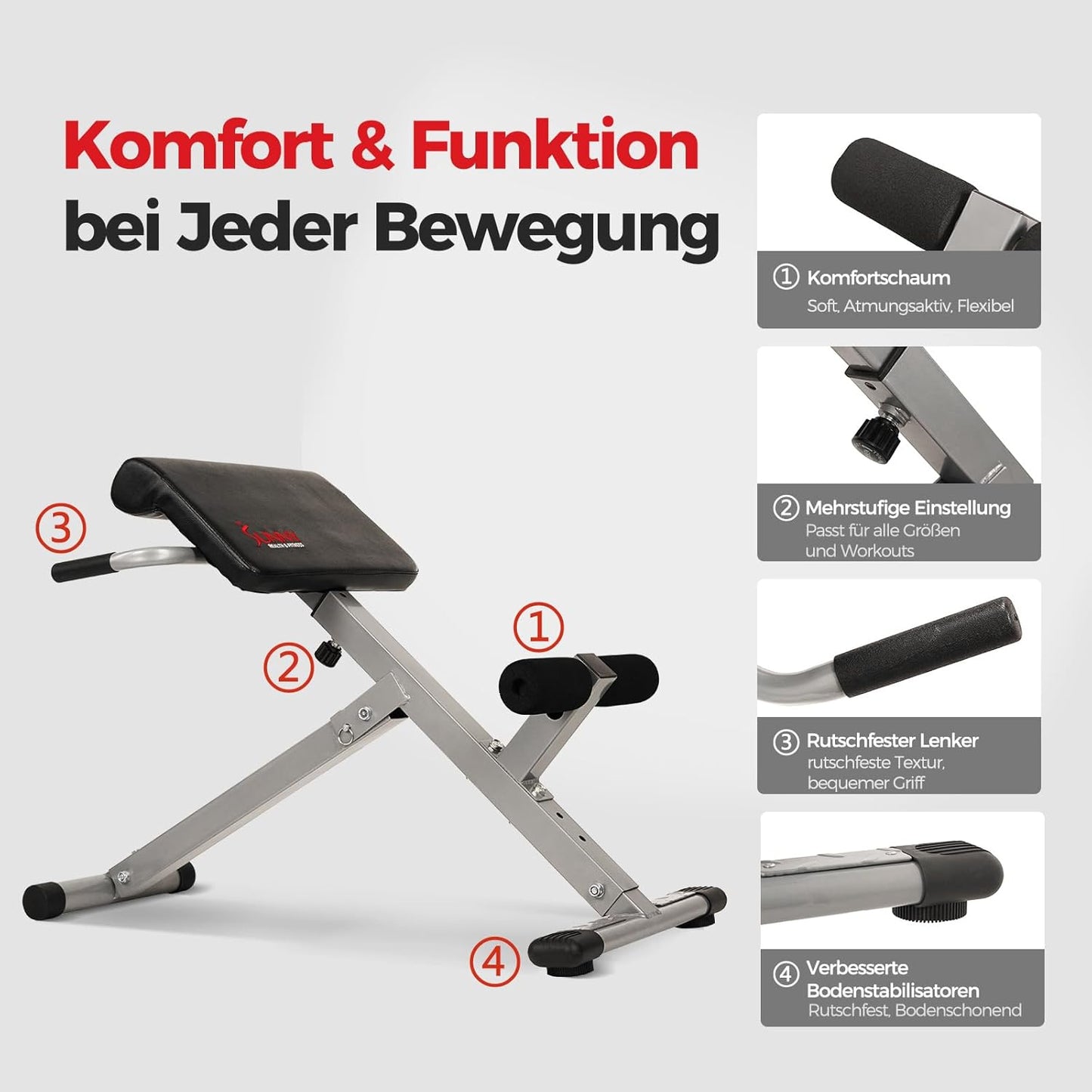 Klappbare Hyperextension-Roman Chair & Sit-Up-Bank, Roman Chair