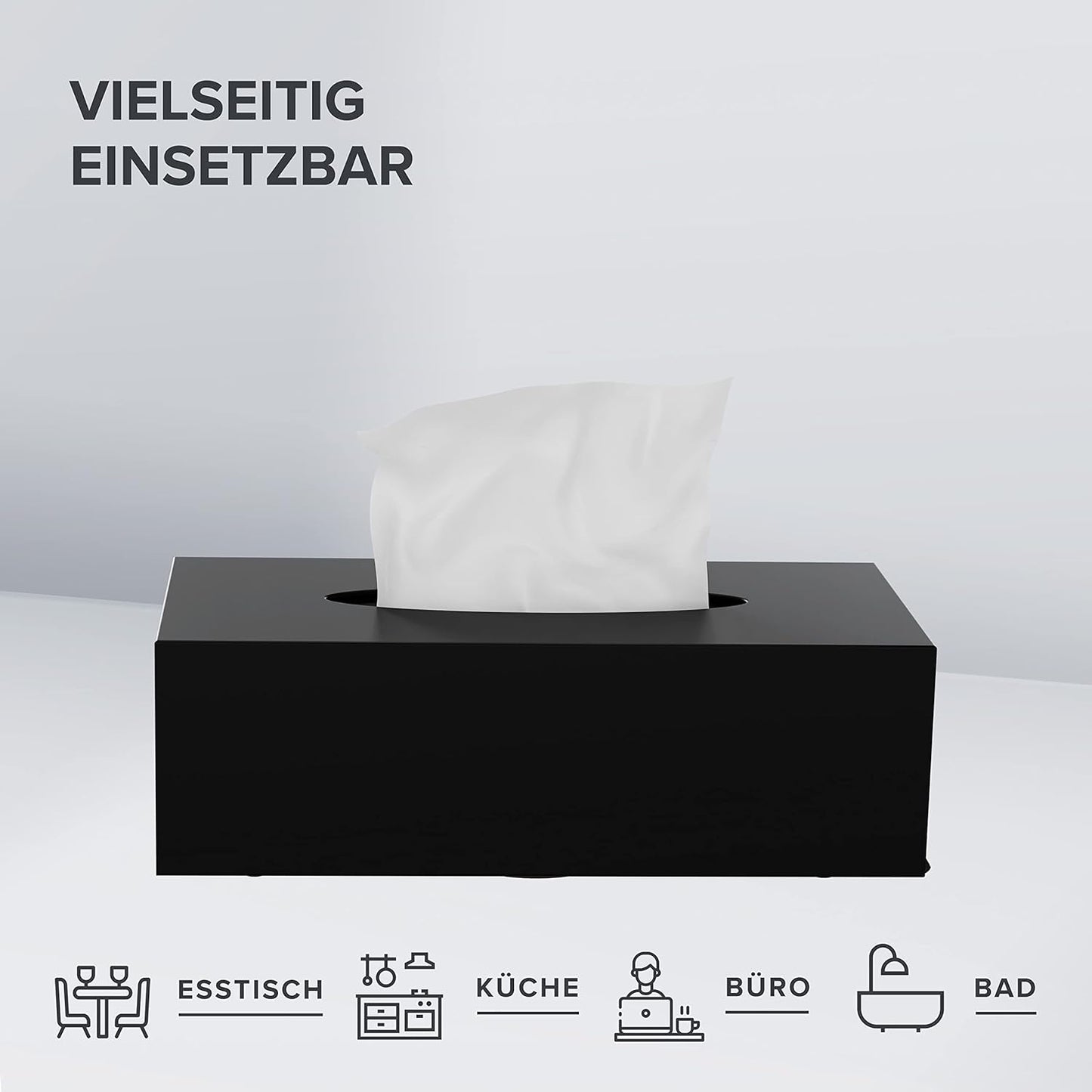 Kosmetiktücher Box Gronnoya, Schwarz