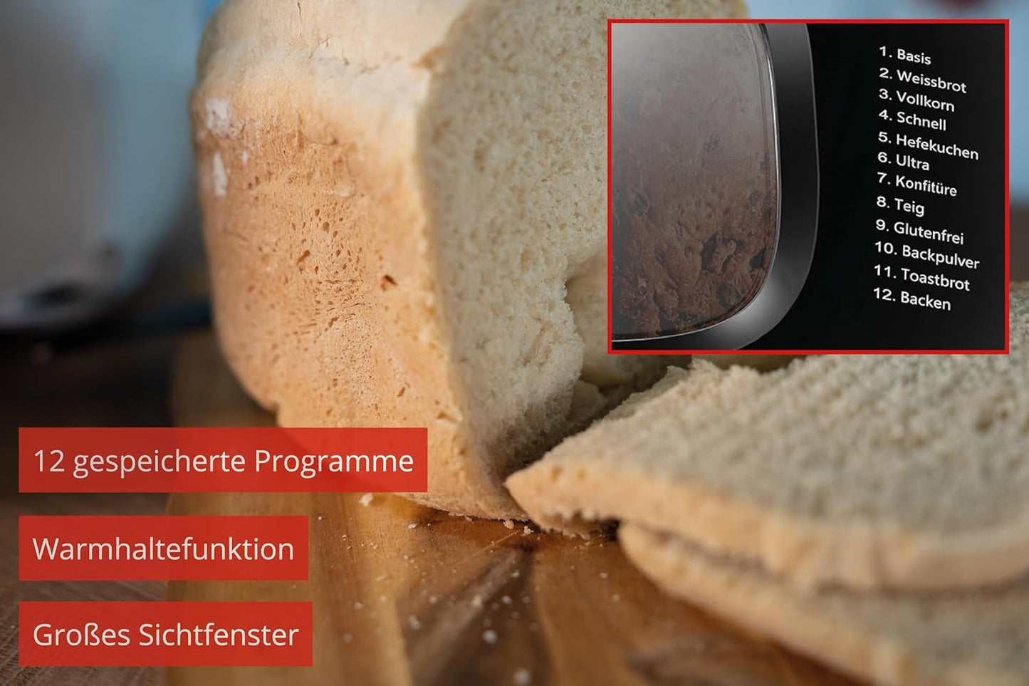 Brotbackautomat 68010 Backmeister Design (1.000g, 12 Programme)