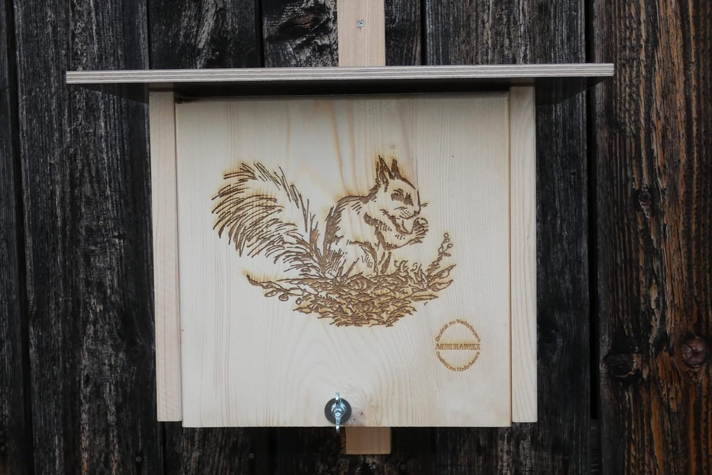 Eichhörnchen Kobel mit 3 Eingängen, 20mm Fichte 2 x von Hand hochwertig Imprägniert