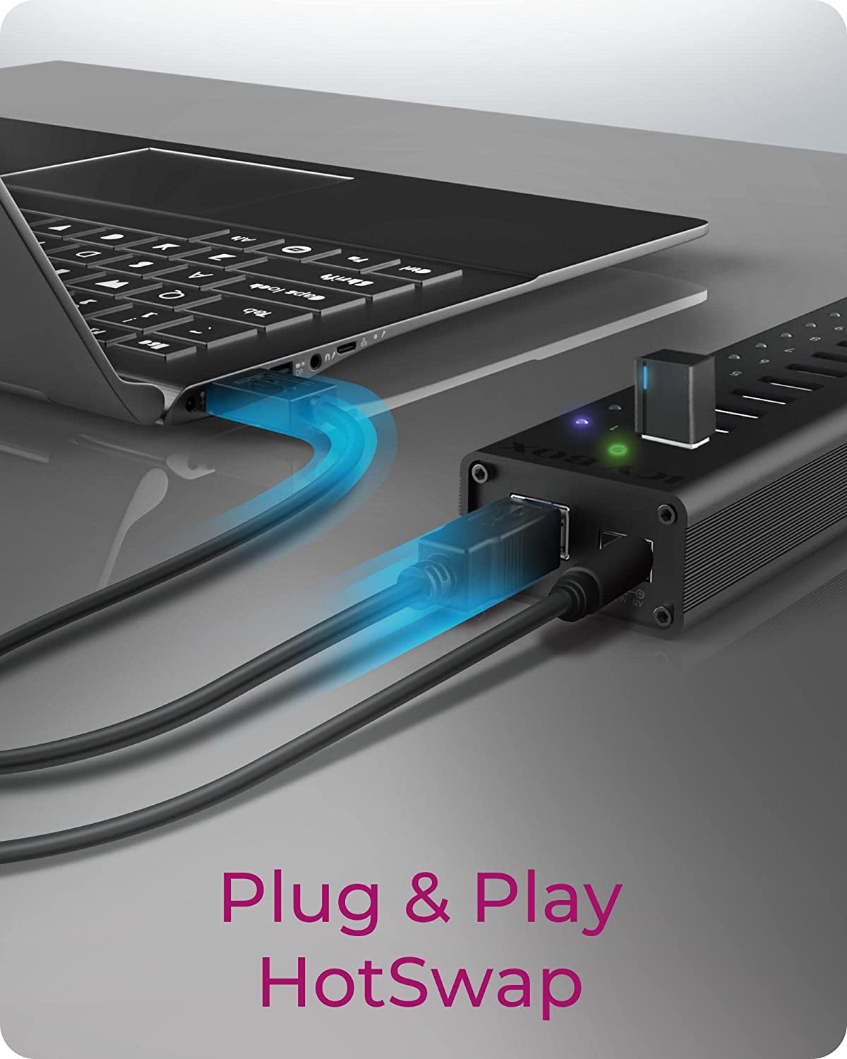 IB-AC6113, USB-Hub, 13x USB 3.0 + 1x Charging Single