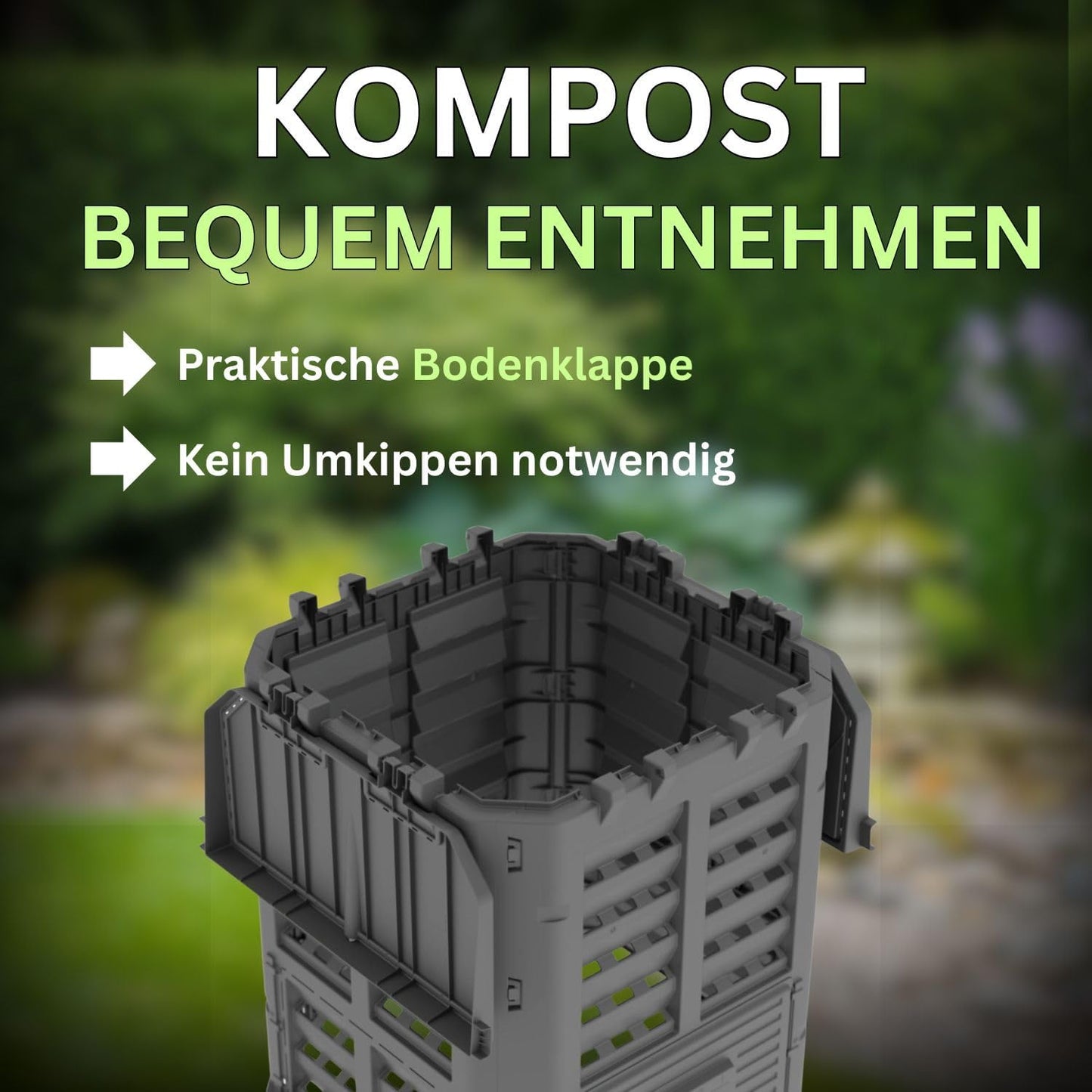 Thermokomposter mit Belüftungssystem, 300 Liter