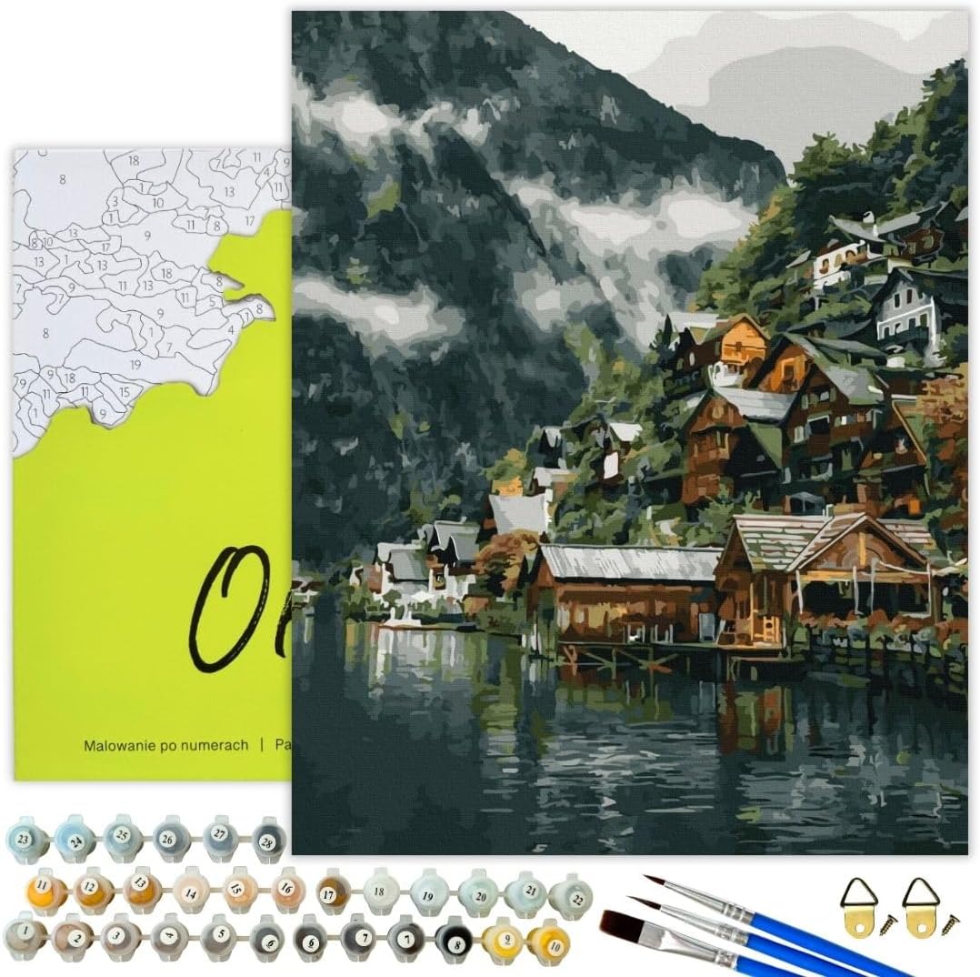 Malen Nach Zahlen Set 40 x 50 cm, Leben In Den Bergen