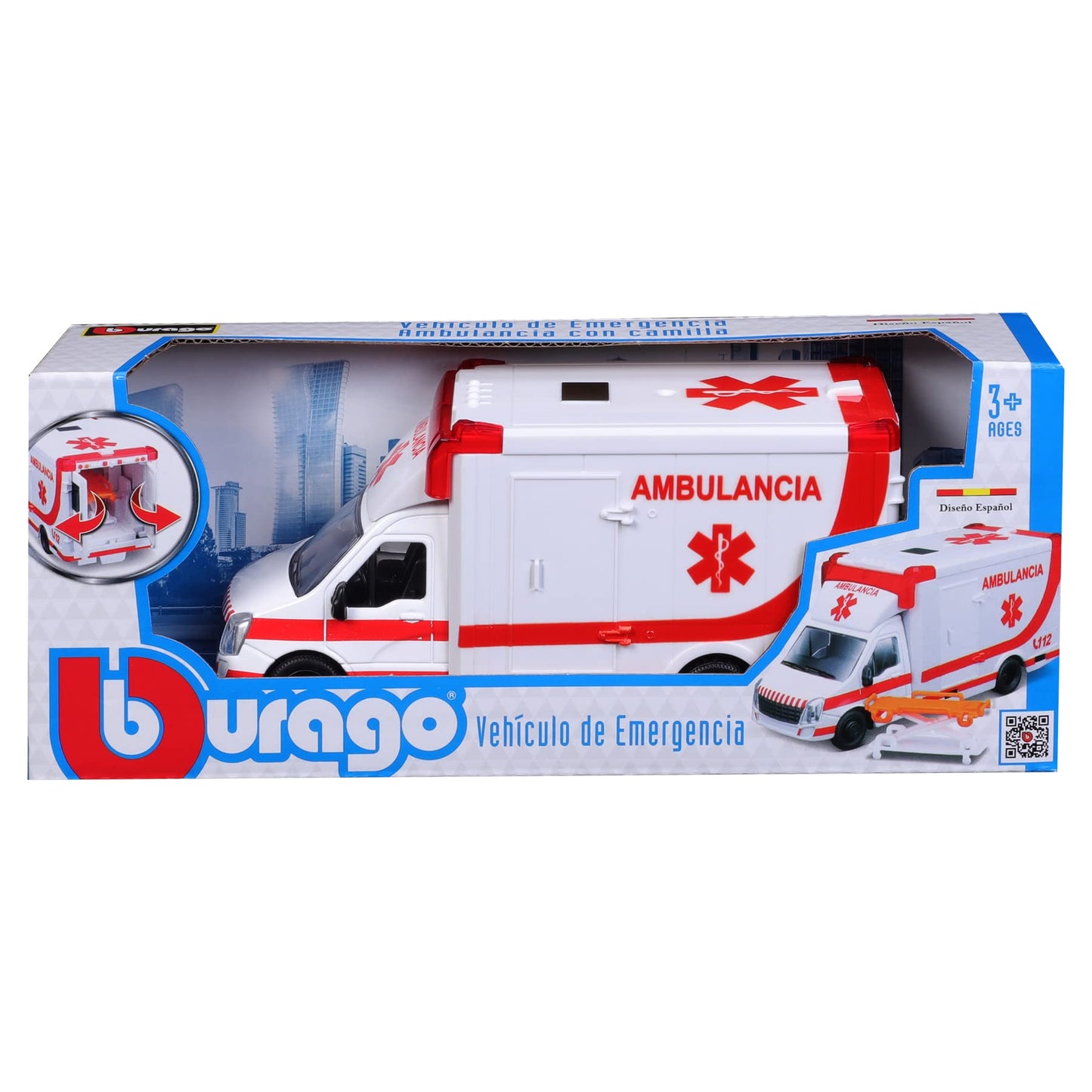 Ambulanz-Spielzeugfahrzeug mit Trage