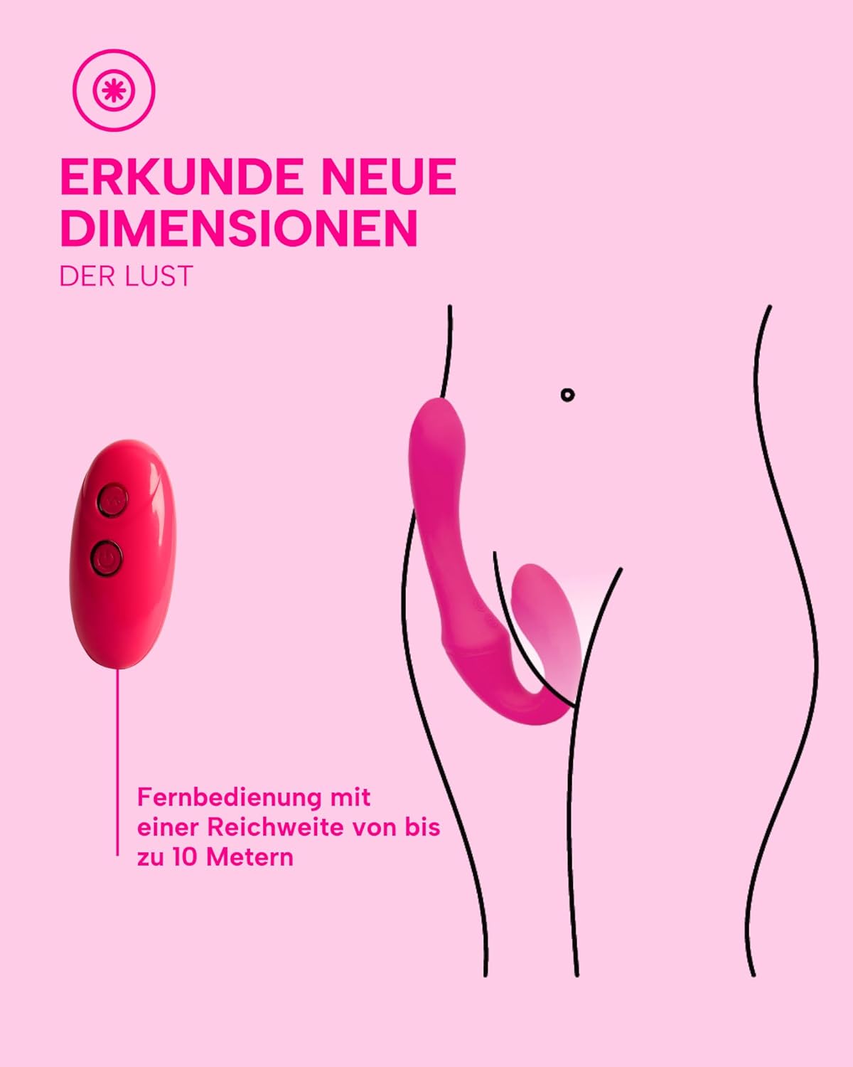 Strap On Vibrator Pegaso für Paare mit Fernbedienung, Pegaso