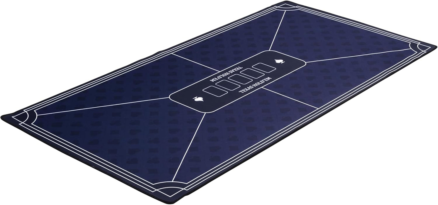 Rutschfeste Pokermatte, Blau 120x60cm