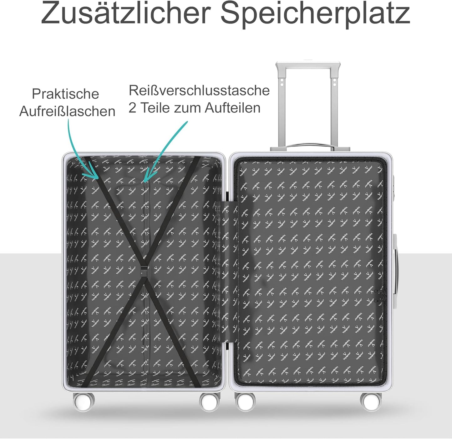 Hartschalenkoffer-Set mit TSA-Schloss (2-teilig), M/L