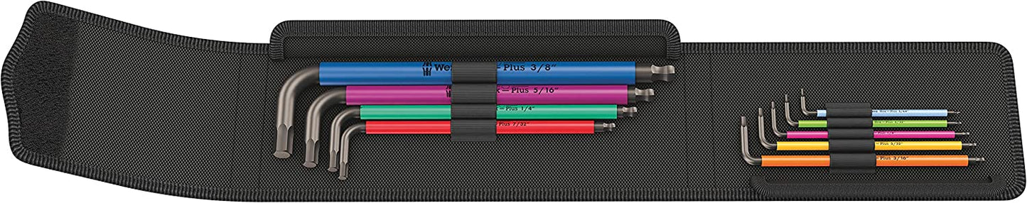 Winkelschraubendreher-Satz 950/9 HexPlus Multicolour Imperial 1, Size