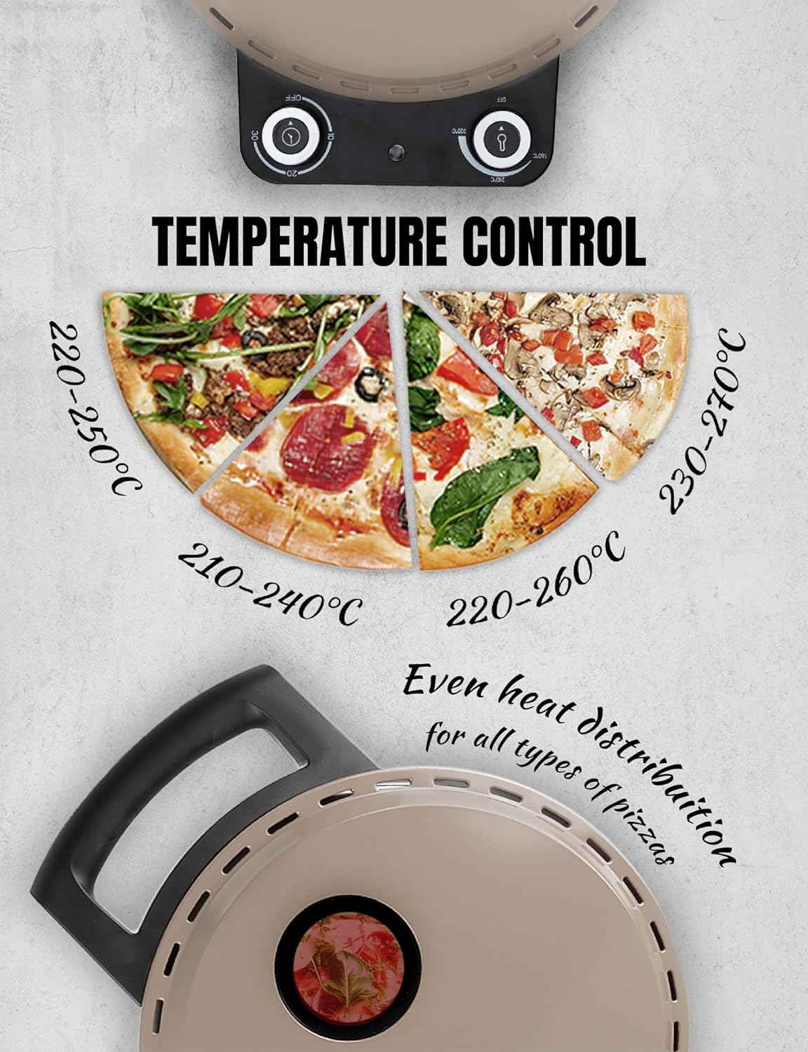 Pizza Maker, Satin, Hellbeige