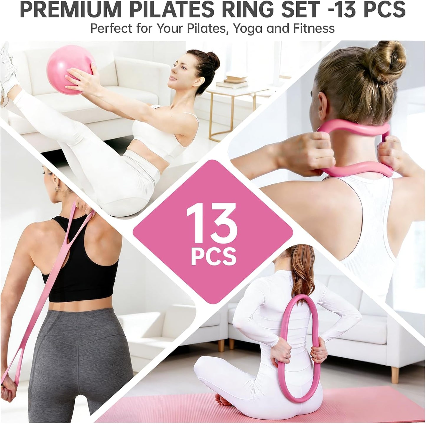 13-teiliges Pilates Ring Fitness-Set
