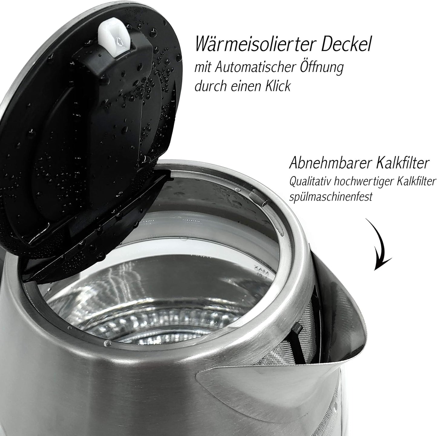 LED-Wasserkocher mit Temperatureinstellung
