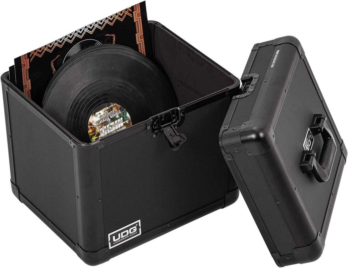 Record Case für 80 Schallplatten, Schwarz