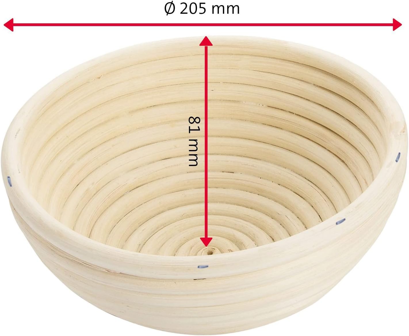 Gärkorb-Set mit Baumwollbezug, Rund, Ca. Ø 20,5, mit Bezug Ø 20,5 cm